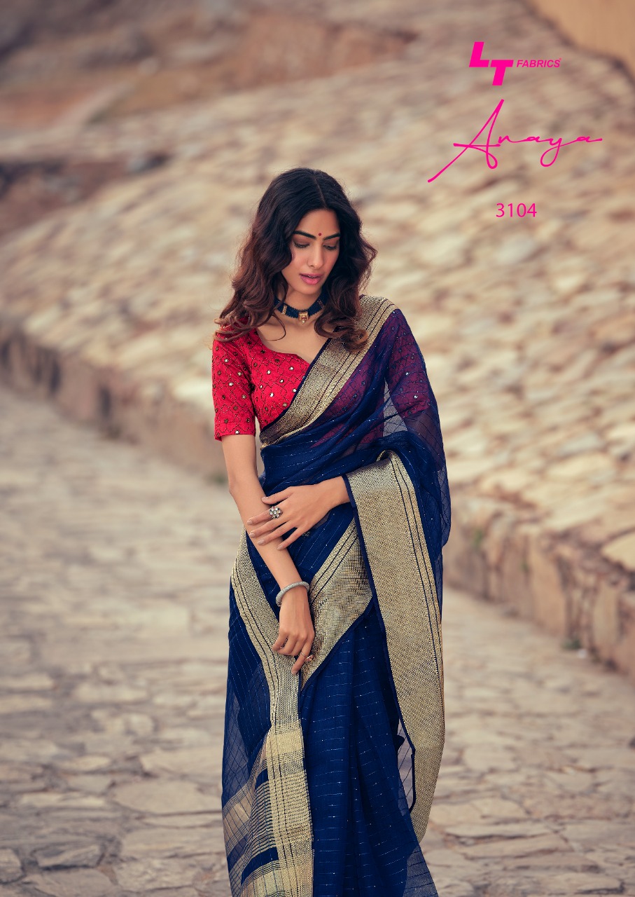 Lt Fashion Anaya 3101-3105 Series Kora Silk Sarees Collection Wholesale Price Surat