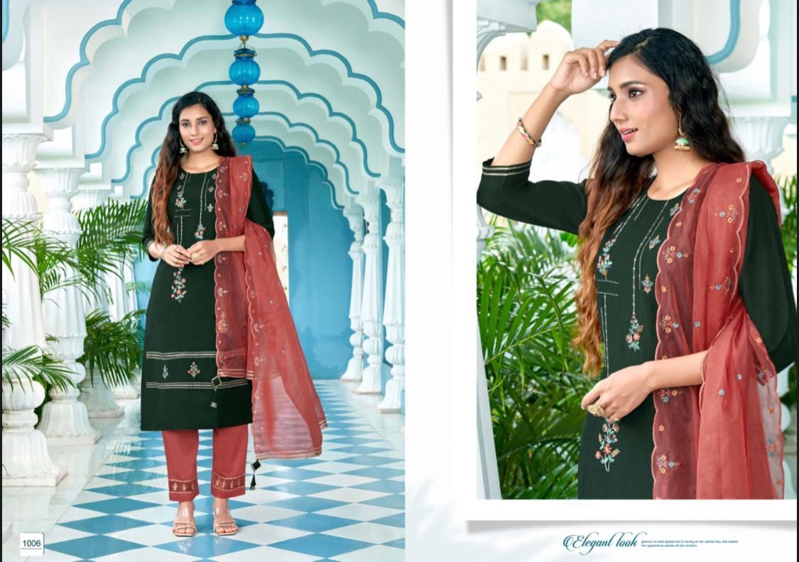 Amaaya Garments Magic Catalogue Fancy Kurtis With Bottom Dupatta Set Surat
