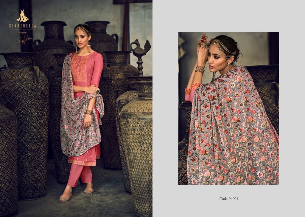 Cinderella Shuroo Catalogue Pure Pashmina Designer Salwar Kameez Surat