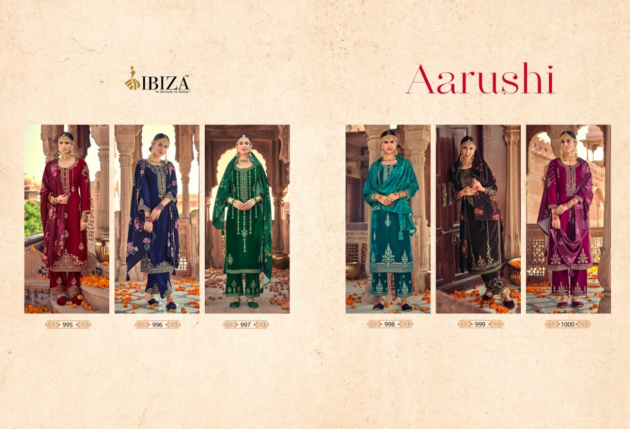 Ibiza Aarushi 995-1000 Series Velvet Designer Salwar Kameez Wholesale Price India