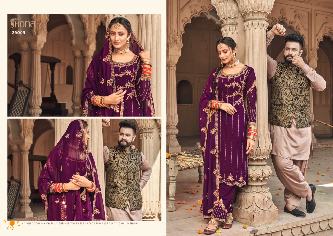 Fiona Kudi 26001-26006 Series Silk Georgette Designer Punjabi Salwar Kameez Wholesale Colection