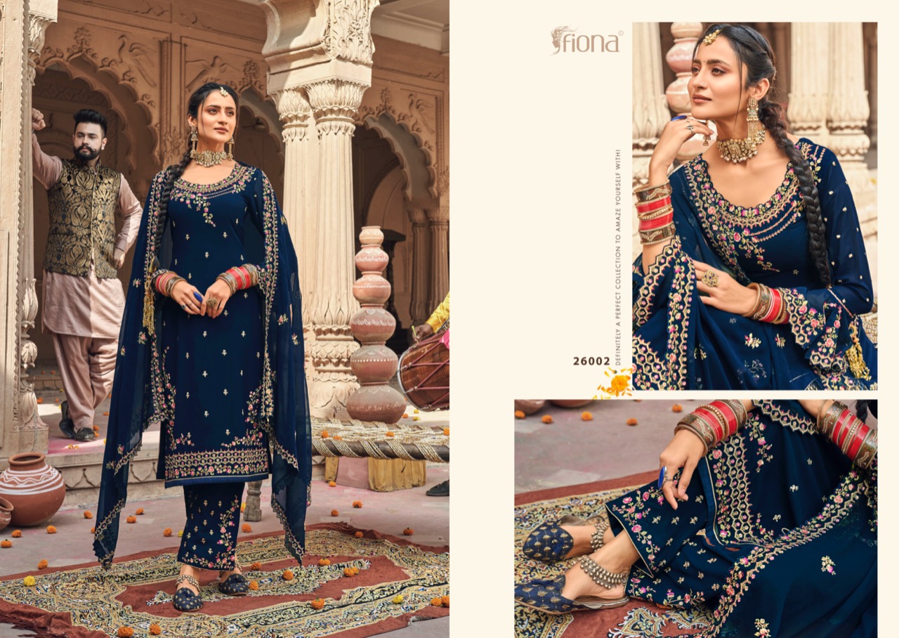 Fiona Kudi 26001-26006 Series Silk Georgette Designer Punjabi Salwar Kameez Wholesale Colection