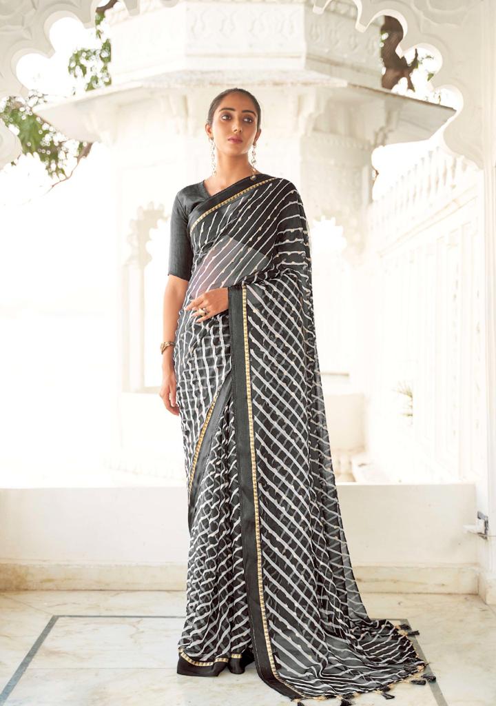 Kashvi Creation Mitrani Chiffon Designer Sarees Collection Wholesale Price