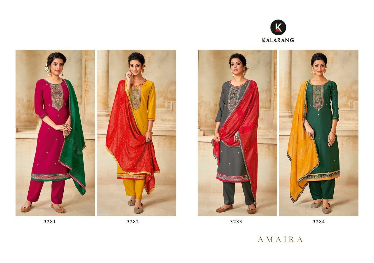 Kalarang Amaira Designer Dress Material Collection Wholesale Price Surat