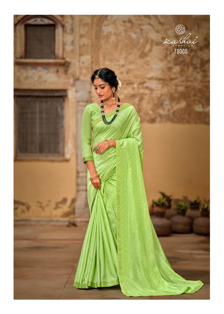 Kashvi Creation Roshani Dola Silk Designer Work Sarees Collection Wholesale Price