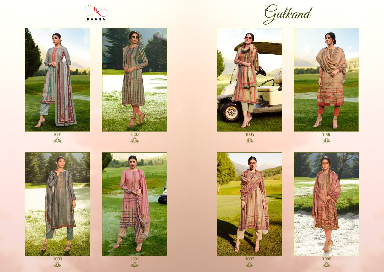 Kaarra Suits Gulkand Catalogue Pashmina Dress Material Collection Wholesale Price Surat