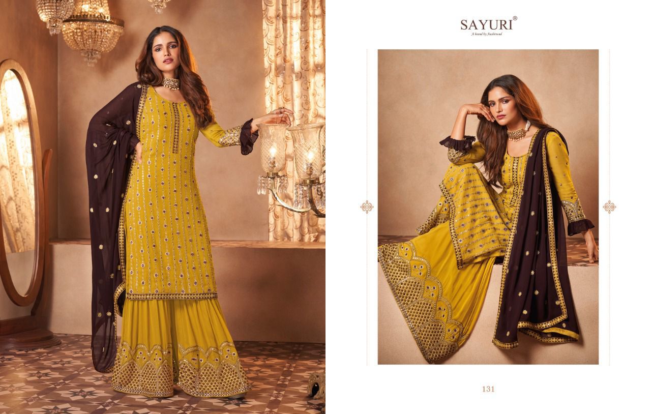 Sayuri Designer Inara 129-131 Series Festive Wear Salwar Suits Collection Wholesale Price