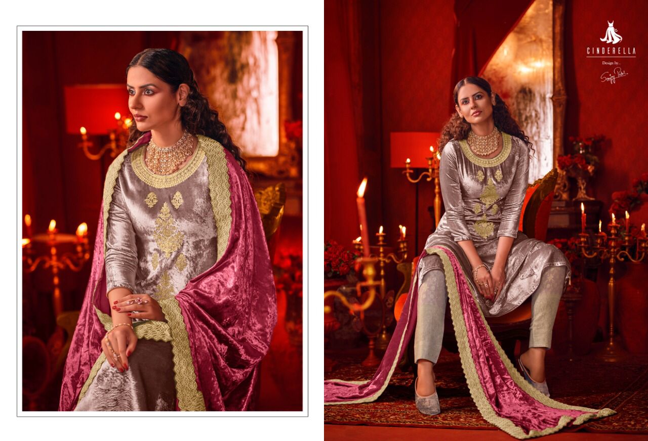 Cinderella Tasavvar Velvet Designer Fancy Salwar Kameez Wholesale Price