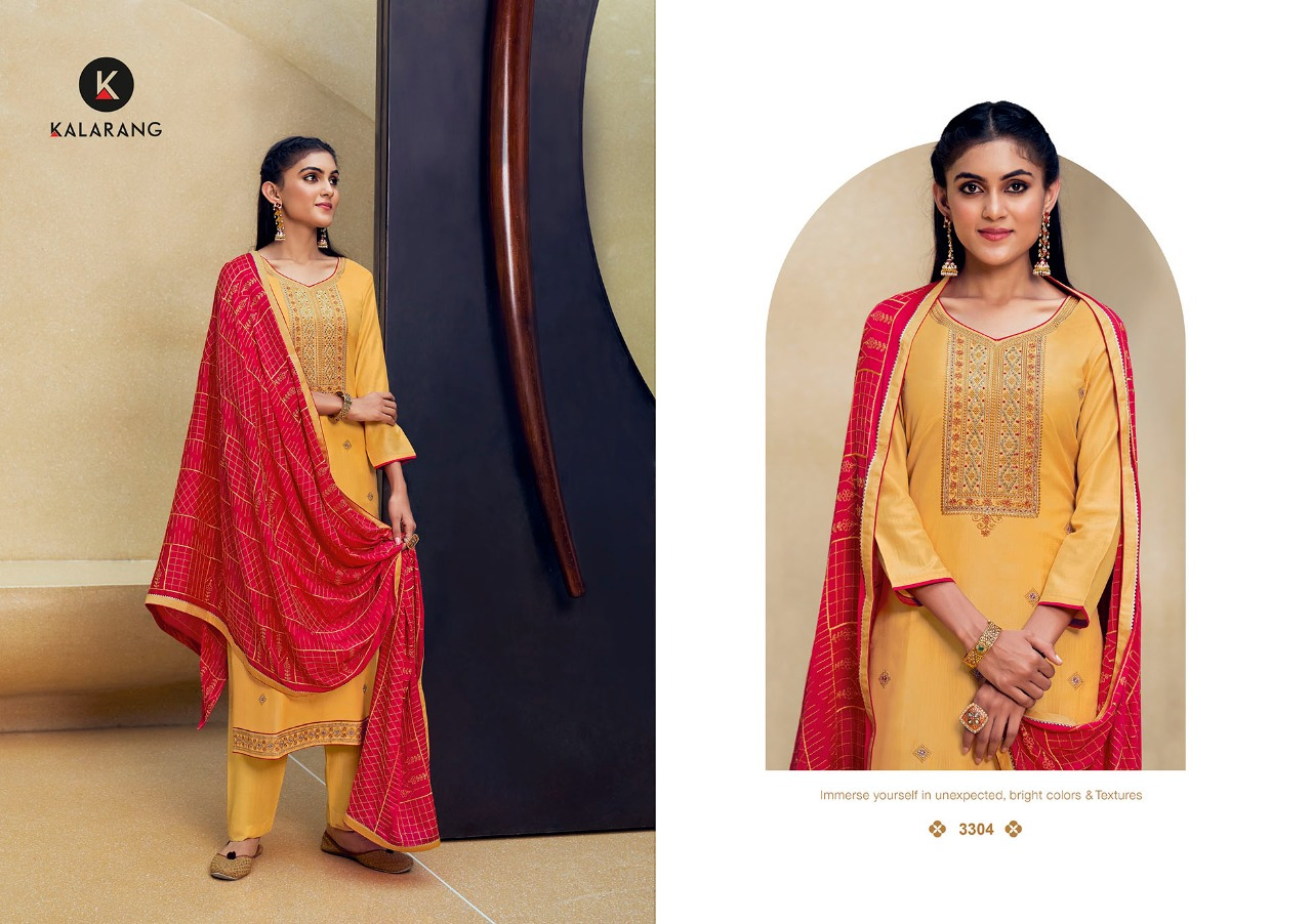Kalarang Barkha Treditional Designer Suits Catalogue Wholesalw Price Surat