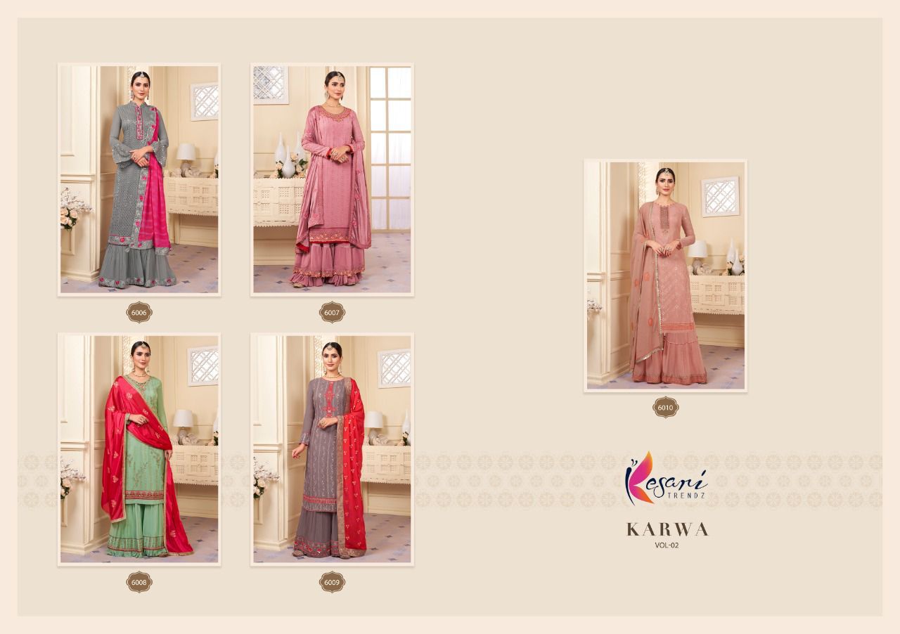 Kesari Trendz Karwa Vol 2 6006-6010 Series Festive Designer Suits Collection 2021