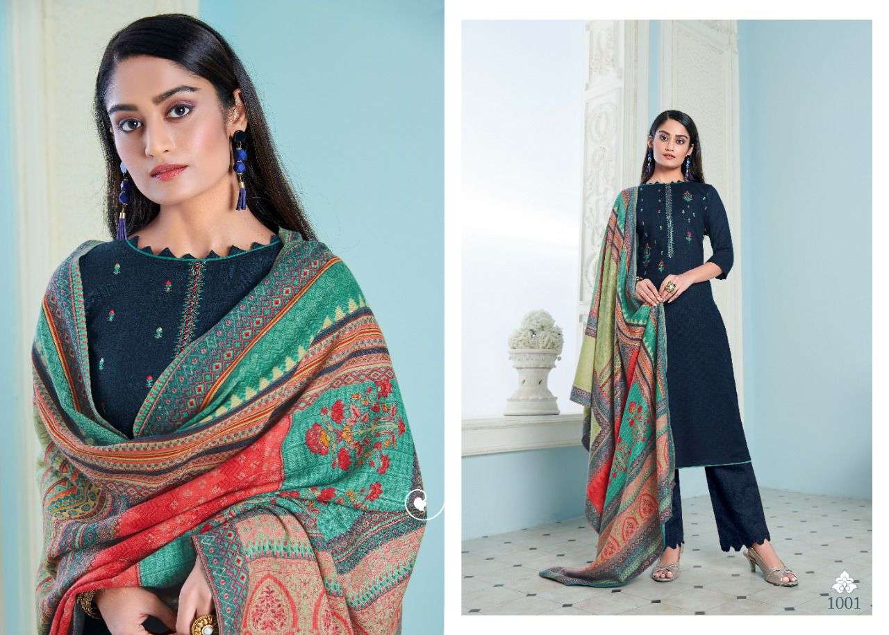7 clouds madhubala 1001-1008 series pashmina fancy designer suits catalogue online supplier surat