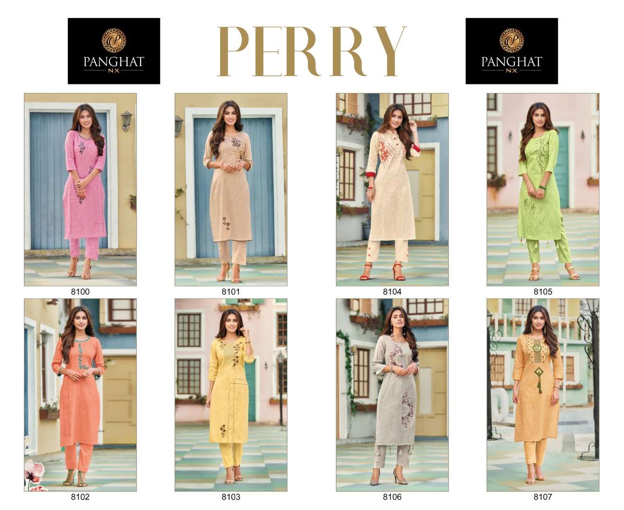 panghat perry trendy designer kurti catalogue wholesale price surat