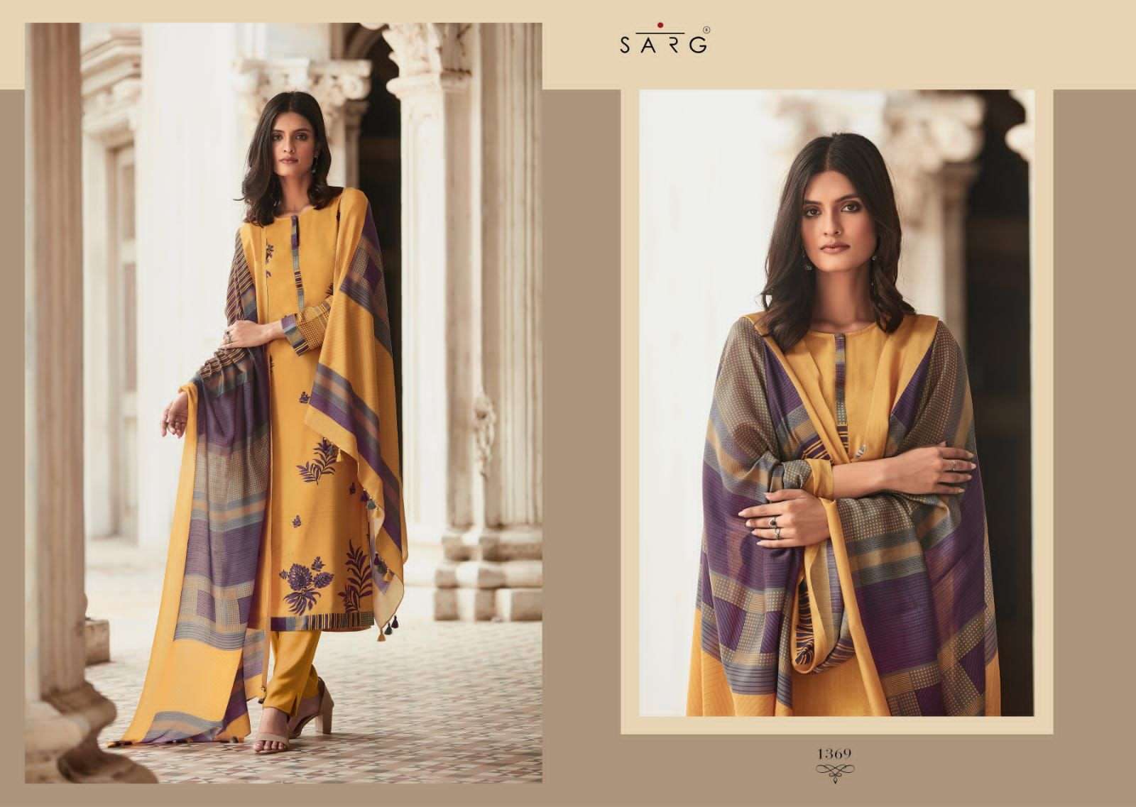 sarg aromatic meadow pashmina stylish designer salwar kameez catalogue collection 2021