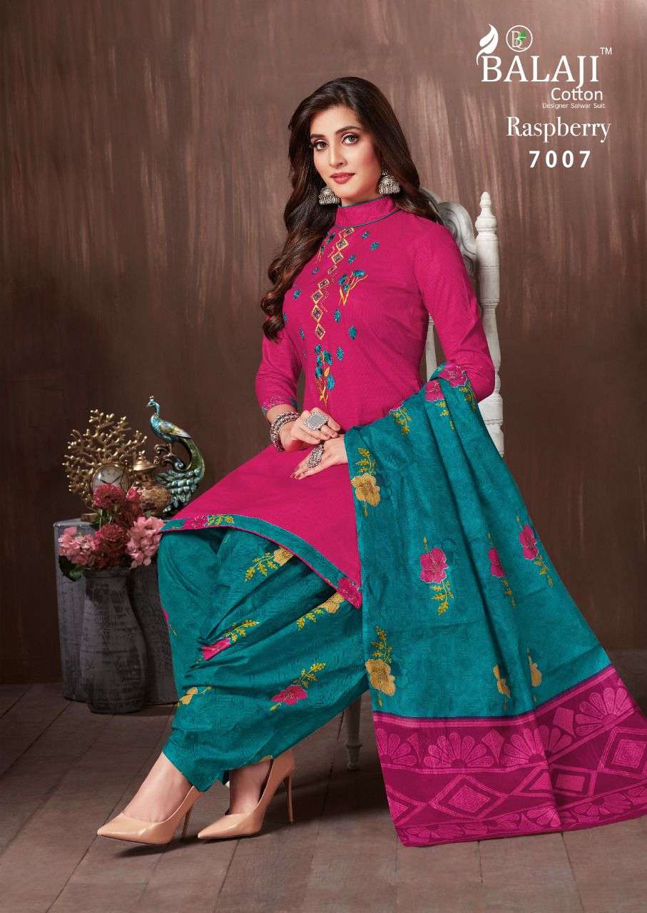 balaji cotton raspberry vol 7 fancy punjabi suits catalogue wholesale price surat