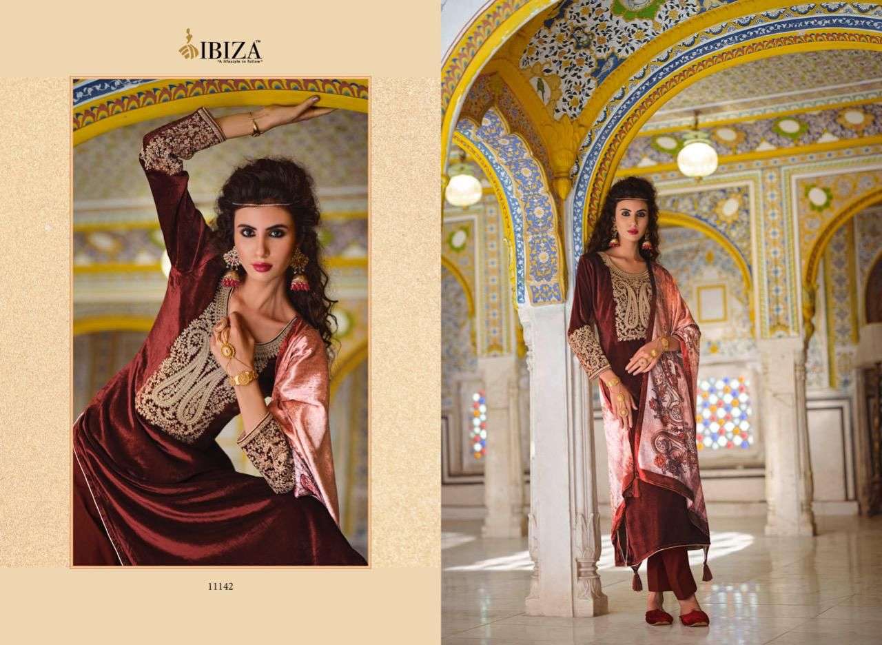 ibiza velvet queen 11137-11142 exclusive designer suits catalogue wholesale price surat