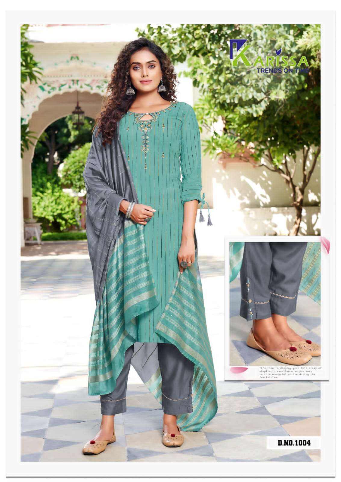 karissa trends aarohi 1001-1006 series exclusive designer kurti catalogue online supplier surat