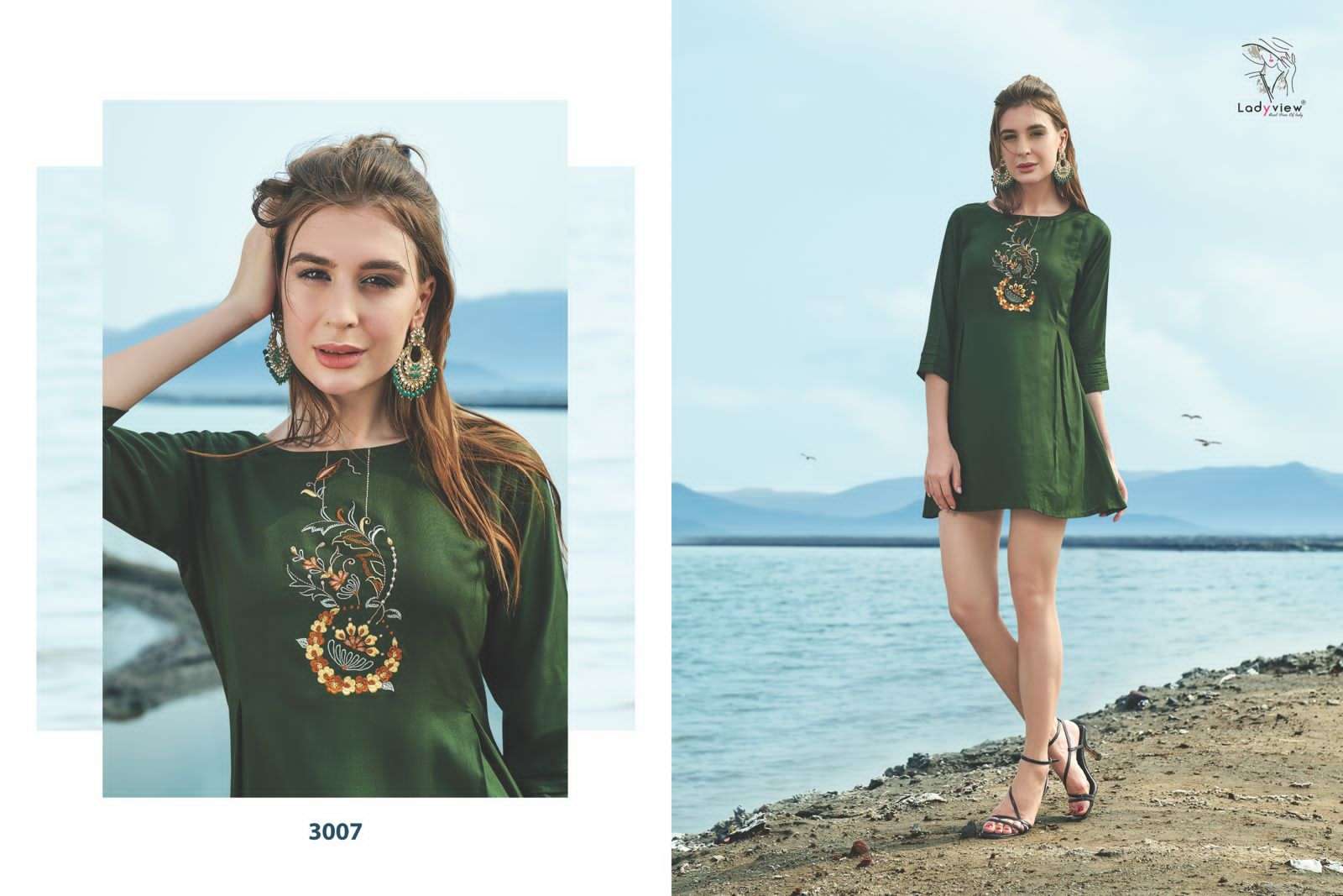 ladyview farmaish vol 3 fancy designer kurti catalogue collection surat