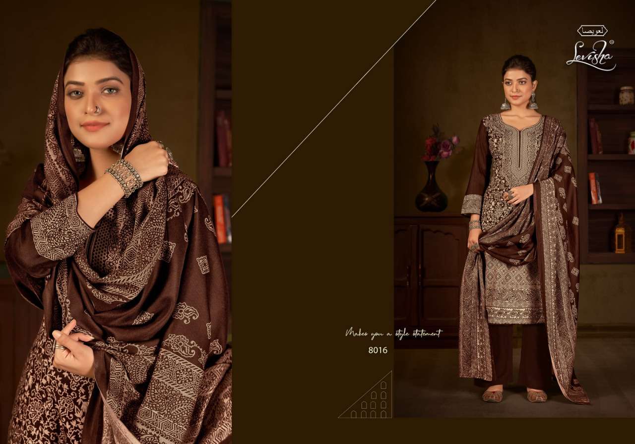 levisha alisa vol 2 8013-8018 pashmina fancy designer salwar kameez catalogue collection 2021