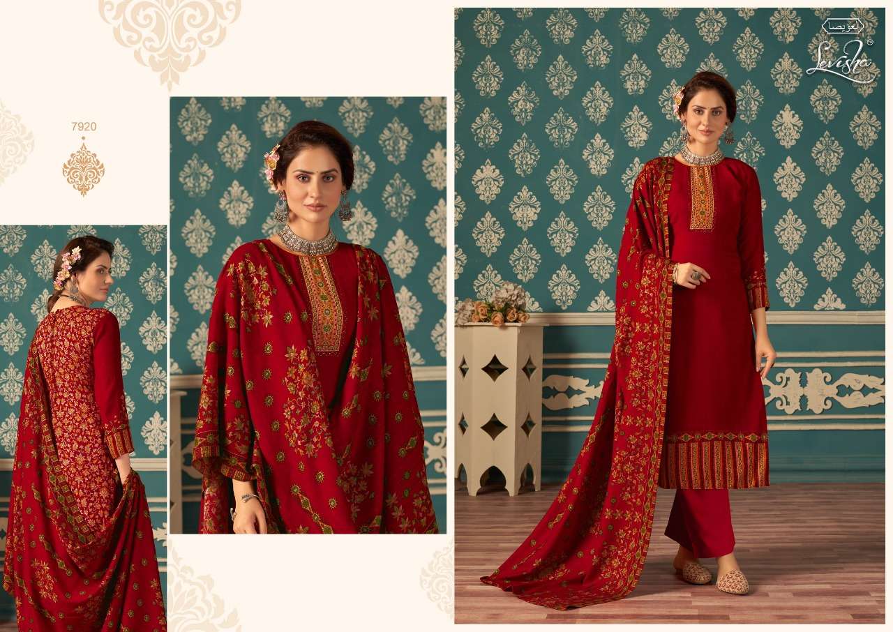 levisha jasmin pashmina fancy designer salwar kameez catalogue online supplier surat
