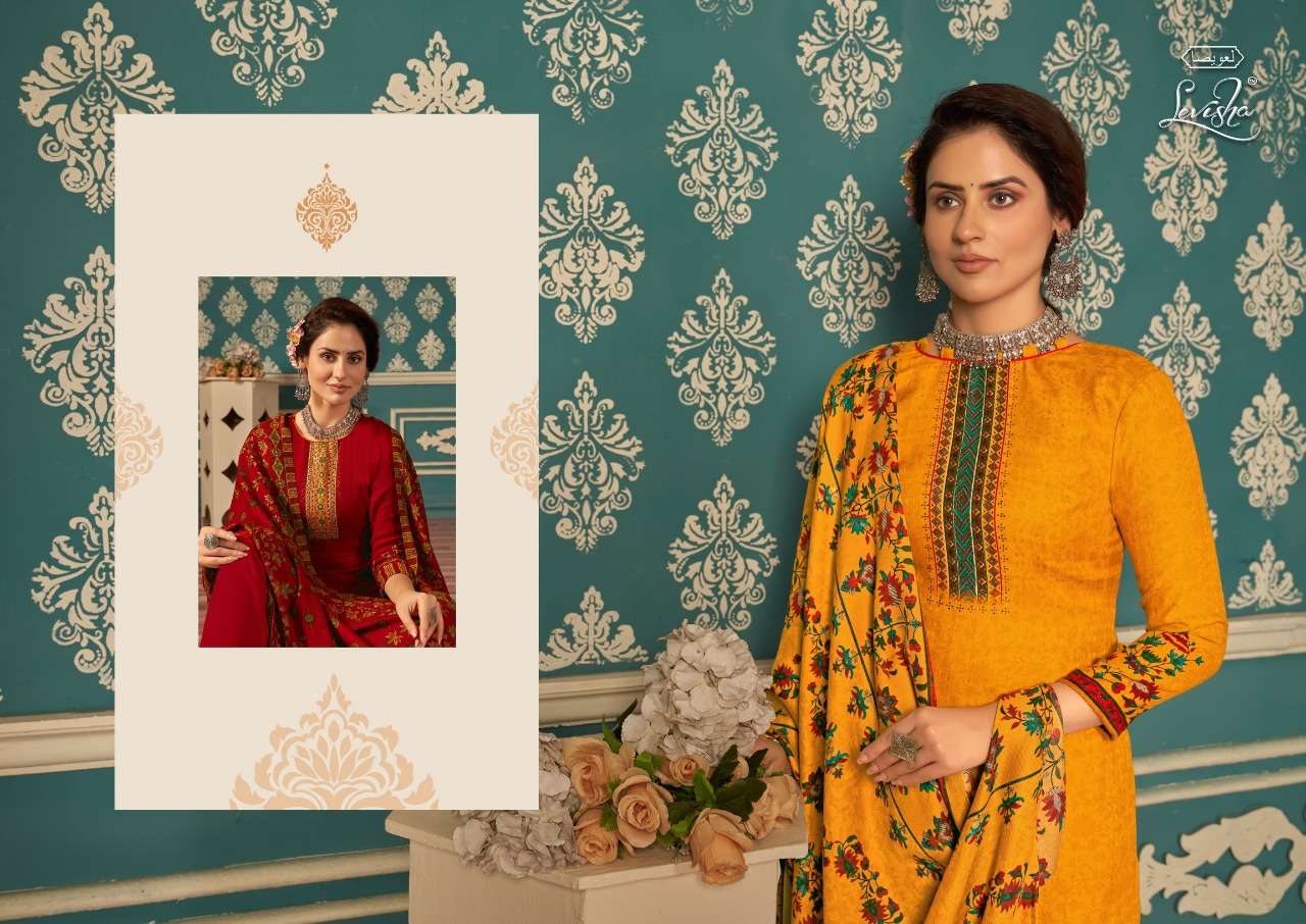 levisha jasmin pashmina fancy designer salwar kameez catalogue online supplier surat