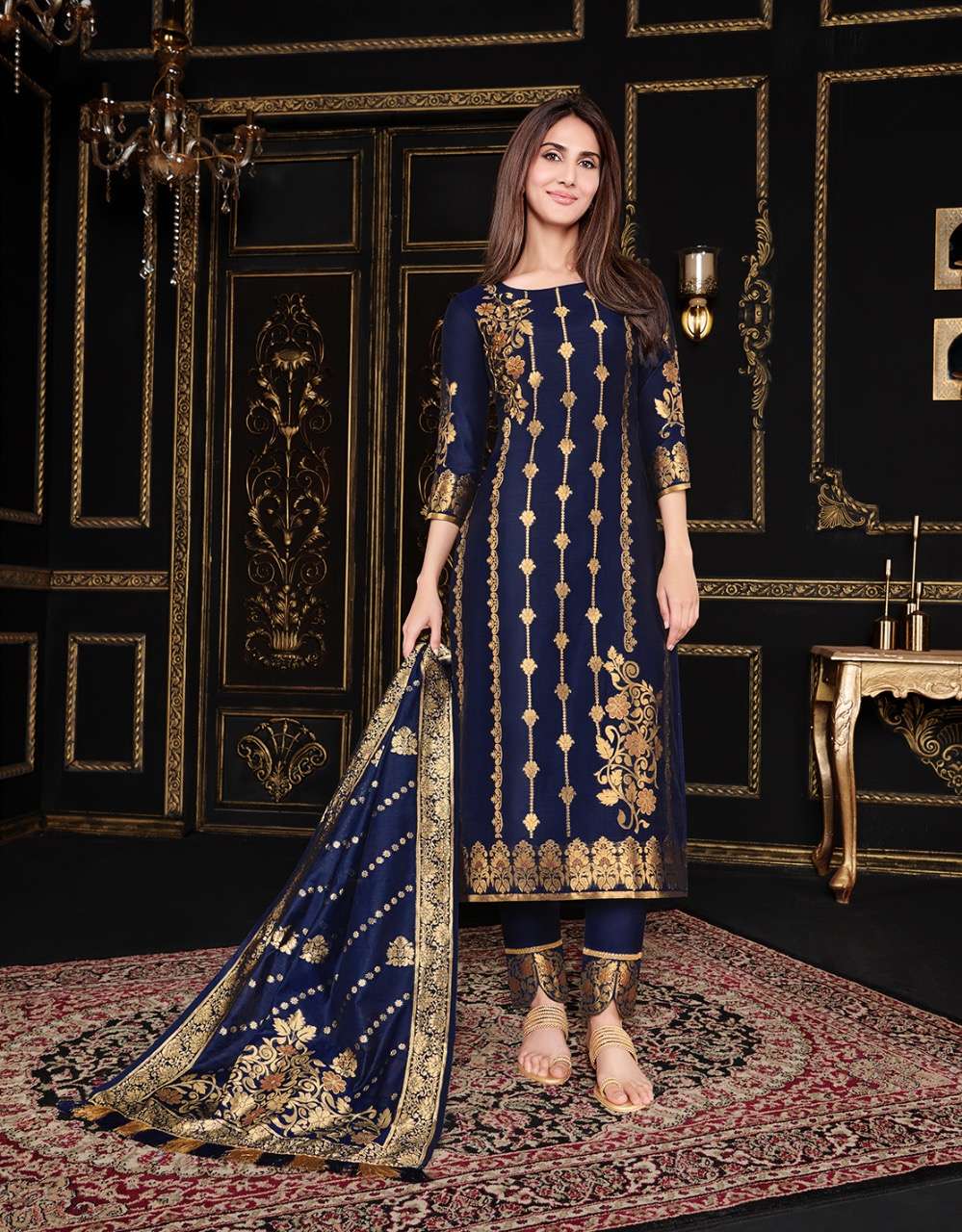 lily & lali silk kari 8021-8028 party wear designer kurti catalogue online supplier surat