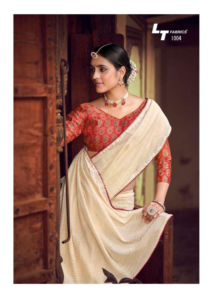 lt fabric zoya 1001-1010 series stylish designer saree catalogue online supplier surat