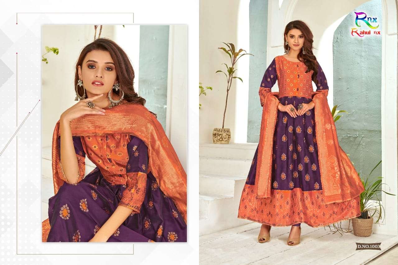 rahul nx minakari stylish designer gown catalogue collection 2021