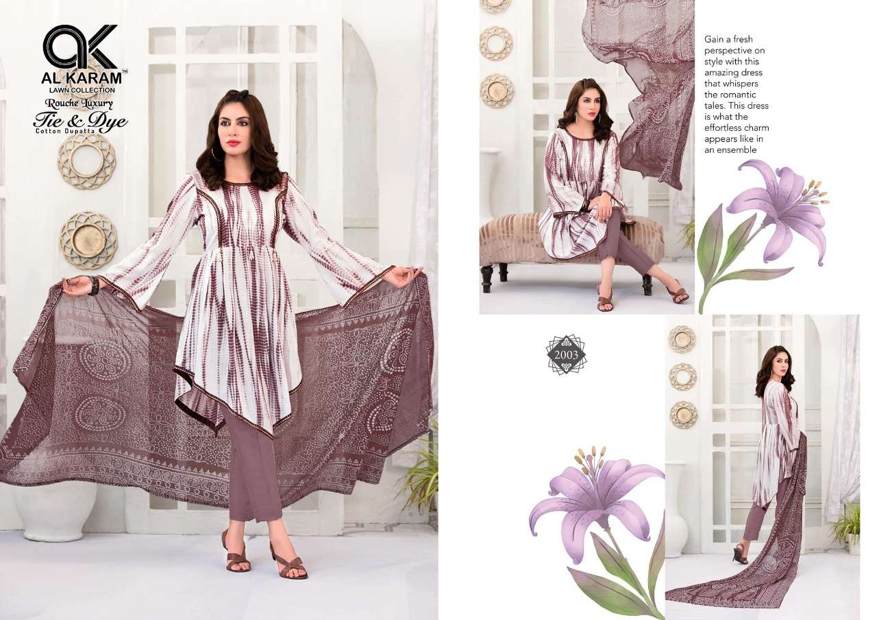alkaram tie & dye vol 2 fancy designer suits catalogue collection 2021