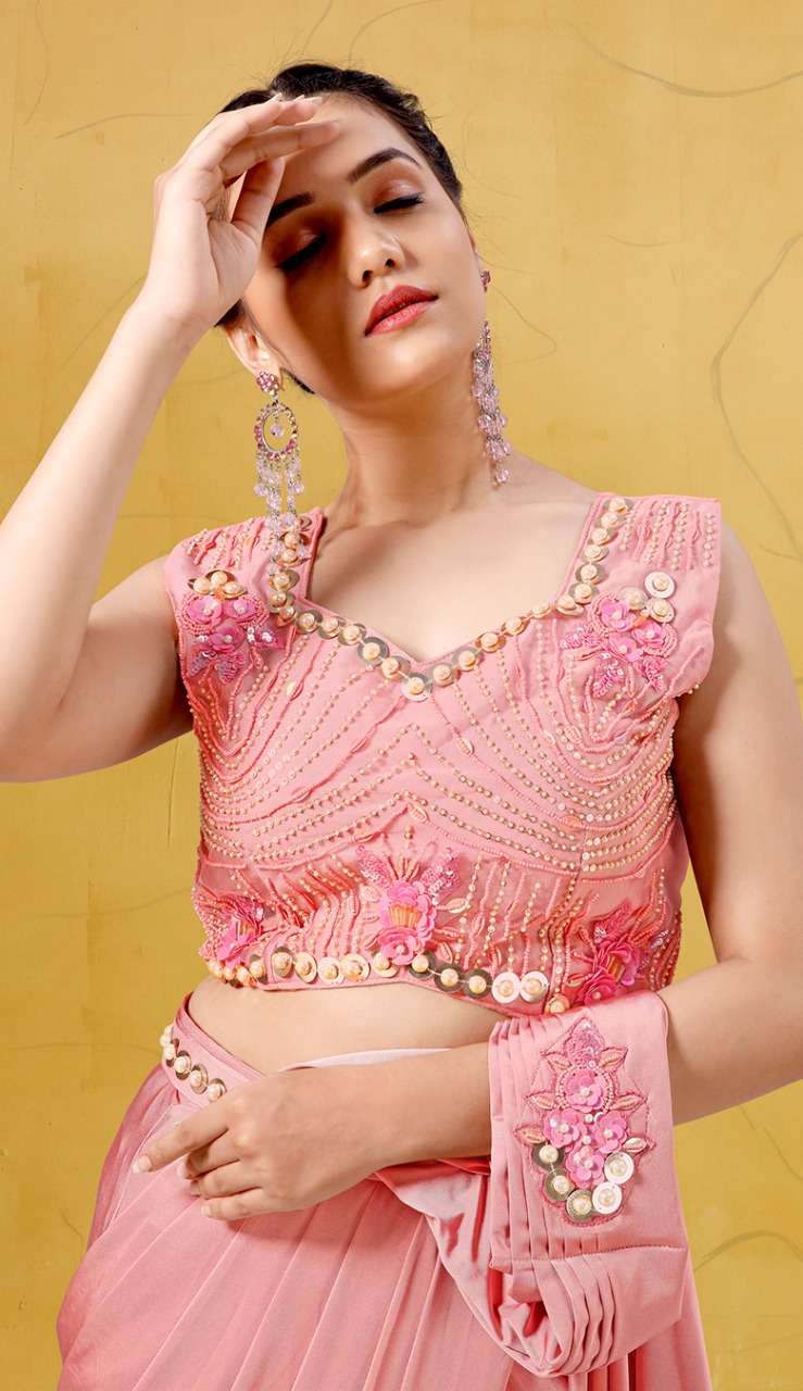 amoha trendz 1015664 party wear designer saree catalogue collection 2021