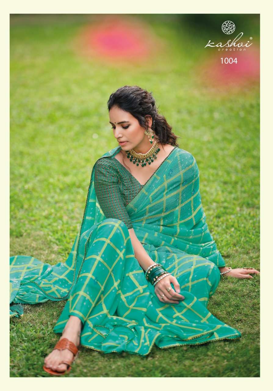 kashvi creation moksha 1001-1010 stylish designer saree catalogue wholesale price surat