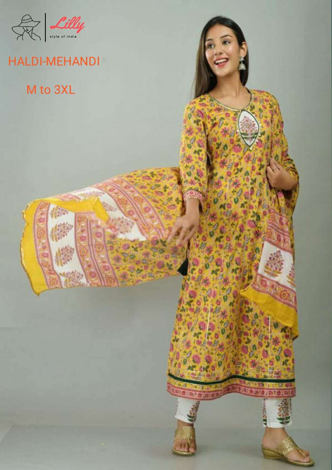 lilly haldi mehandi fancy designer kurti size set catalogue manufacturer surat