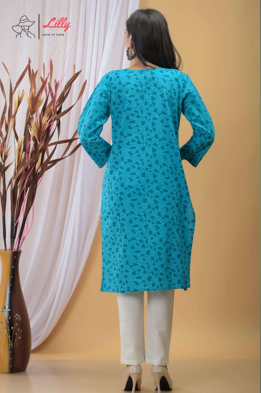 lilly krisha vol 4 daily wear designer kurti catalogue best price supplier surat