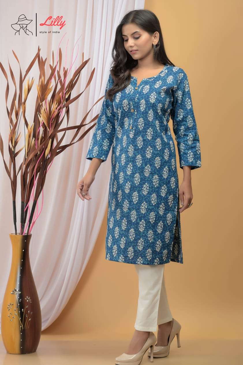 lilly krisha vol 5 simple designer kurti catalogue manufacturer surat