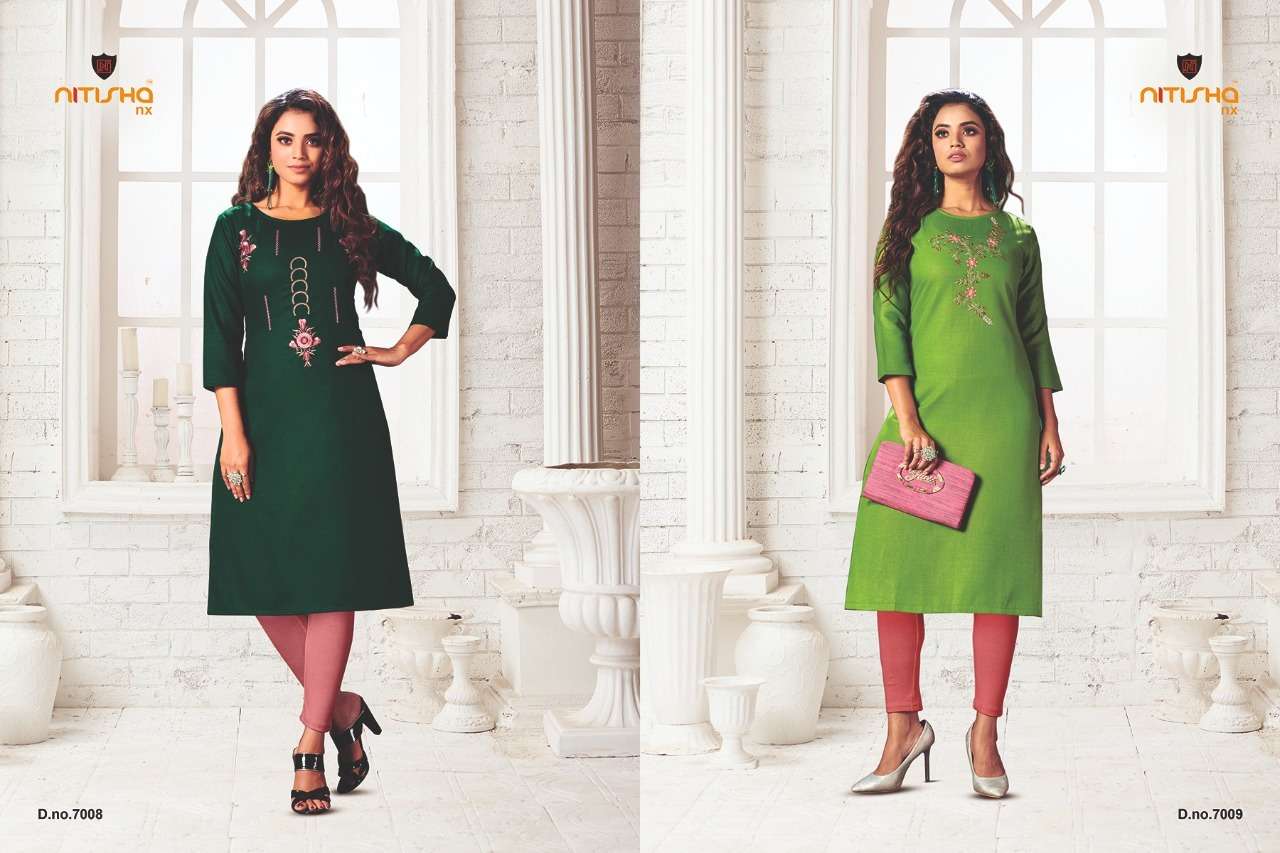 nitisha nx viva vol 7 trendy designer kurti catalogue wholesale price surat