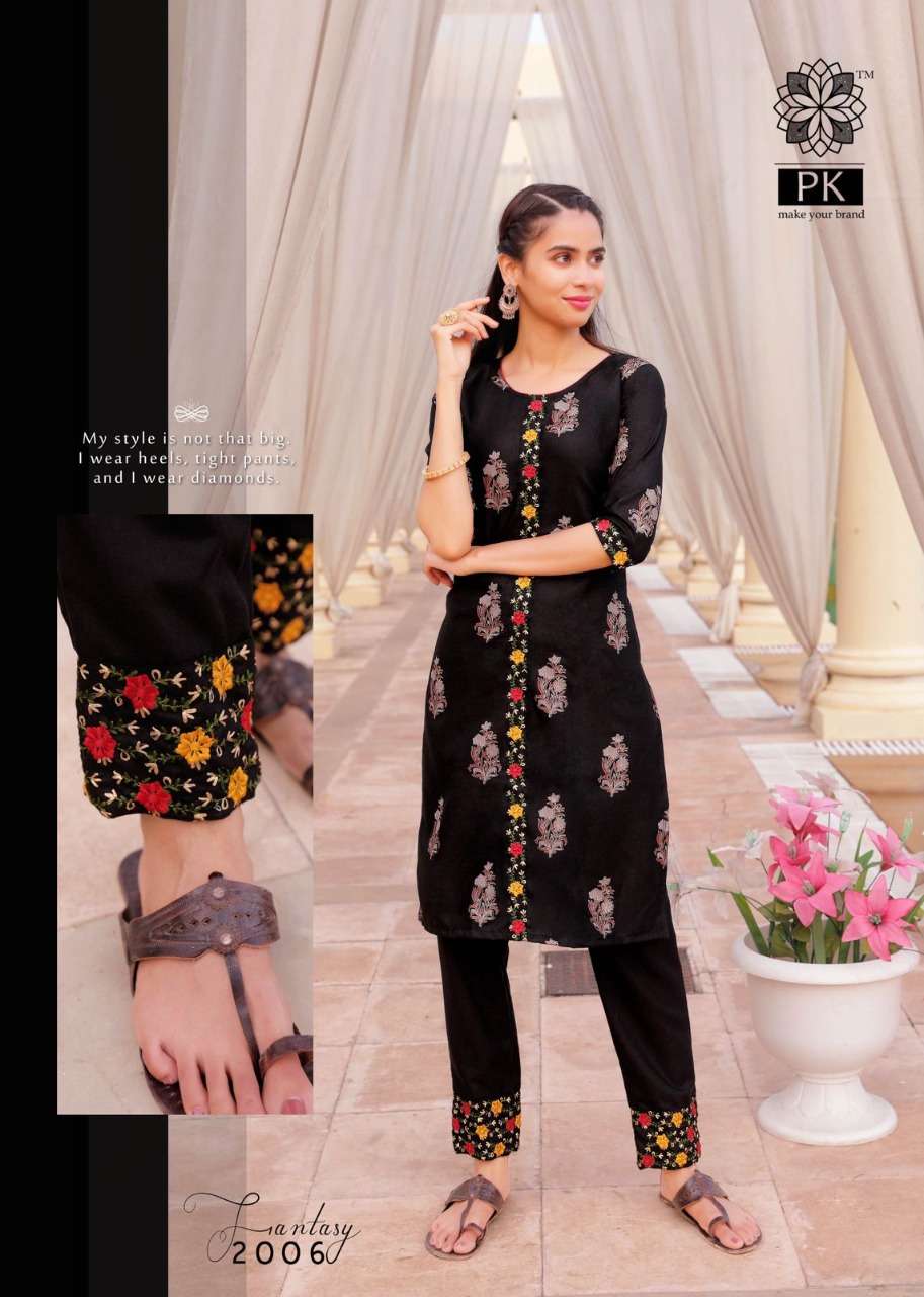 pk fashion fantasy vol 2 fancy designer kurti catalogue wholesaler surat