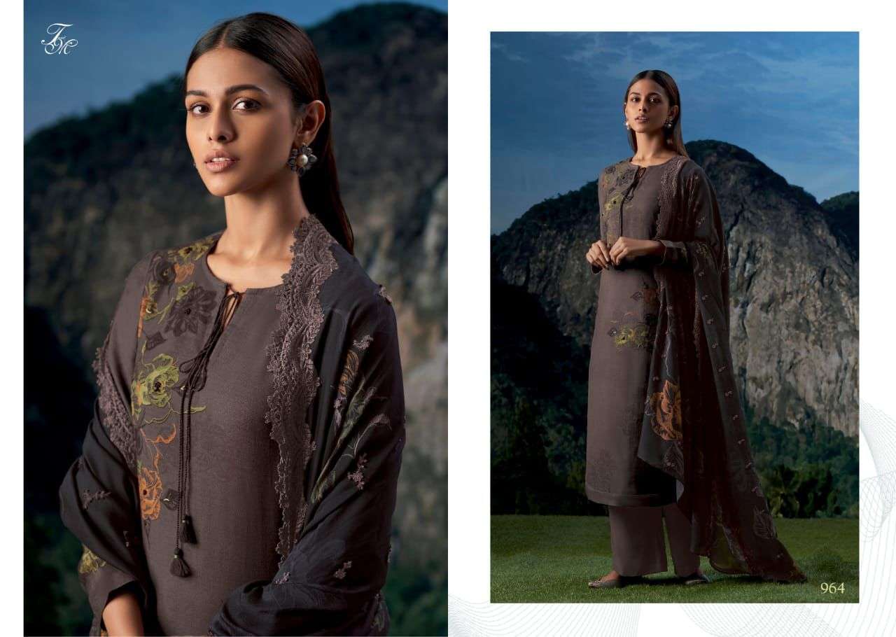 sahiba brush flower stylish designer pashmina suits catalogue wholesale price surat