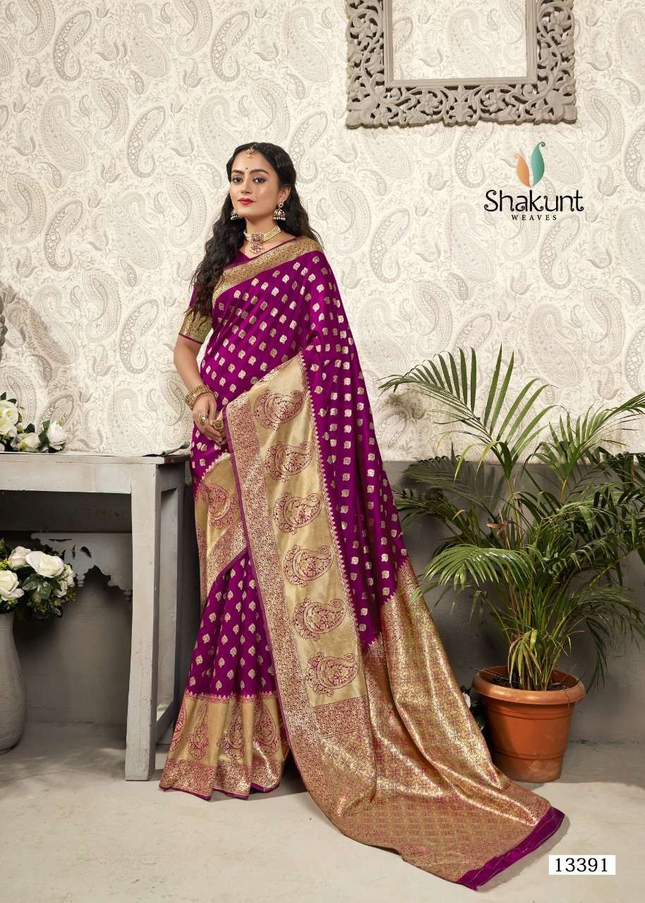 shakunt weaves madhyam 13391-13396 series trendy designer saree catalogue wholesaler surat