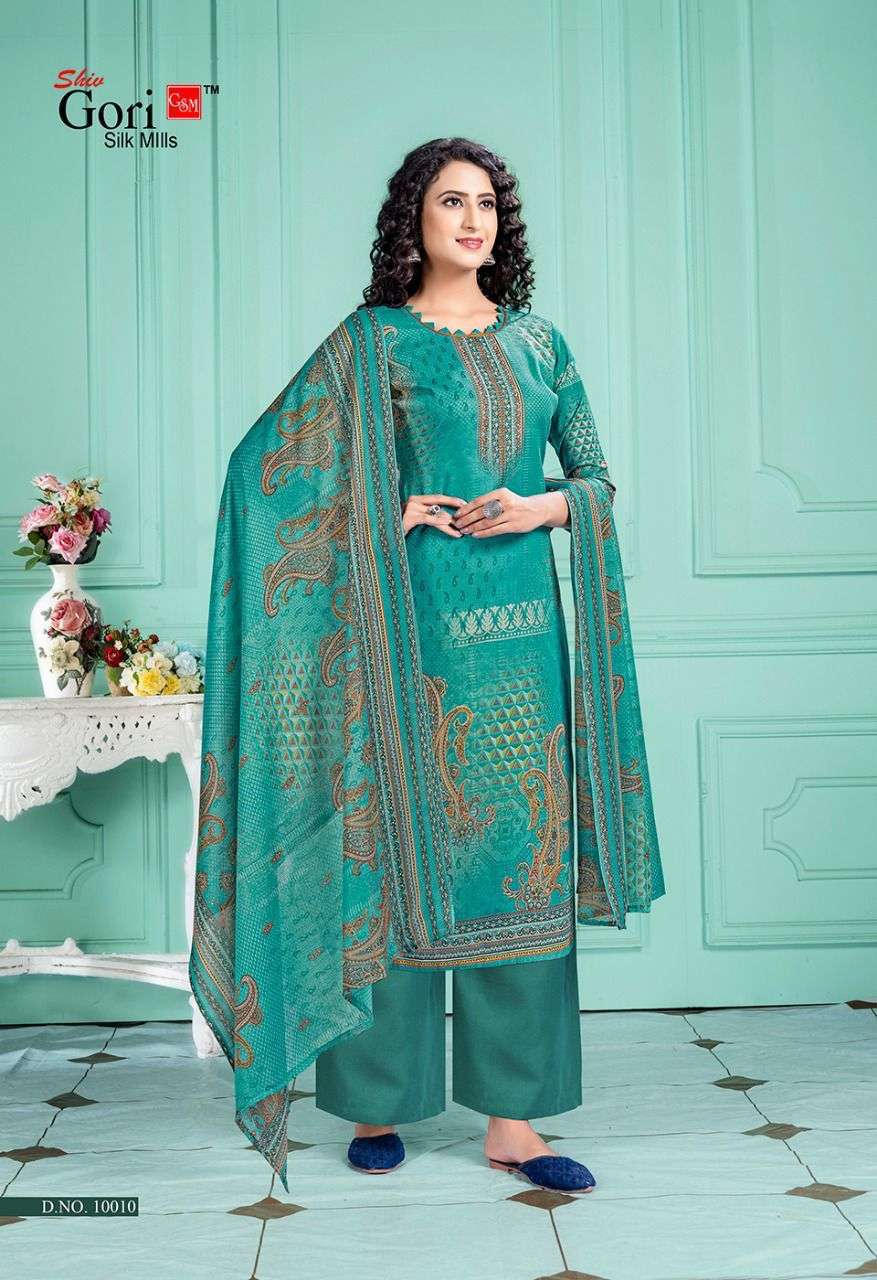 shiv gori silk mills pakiza vol 10 cotton casual wear salwar kameez surat