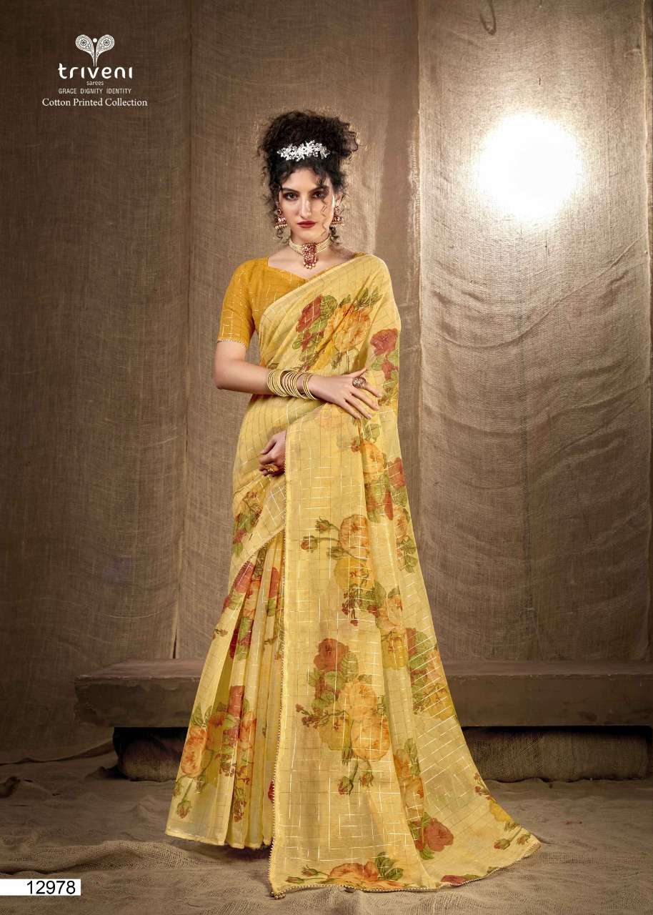 triveni saree kashishwari stylish designer saree caatlogue wholesaler surat