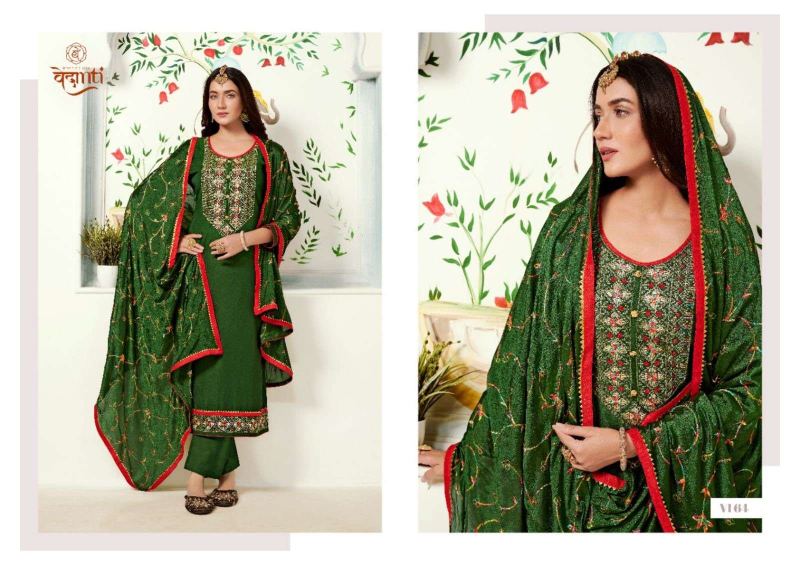 vedanti tanuja 61-64 series stylish designer suits catalogue online supplier surat