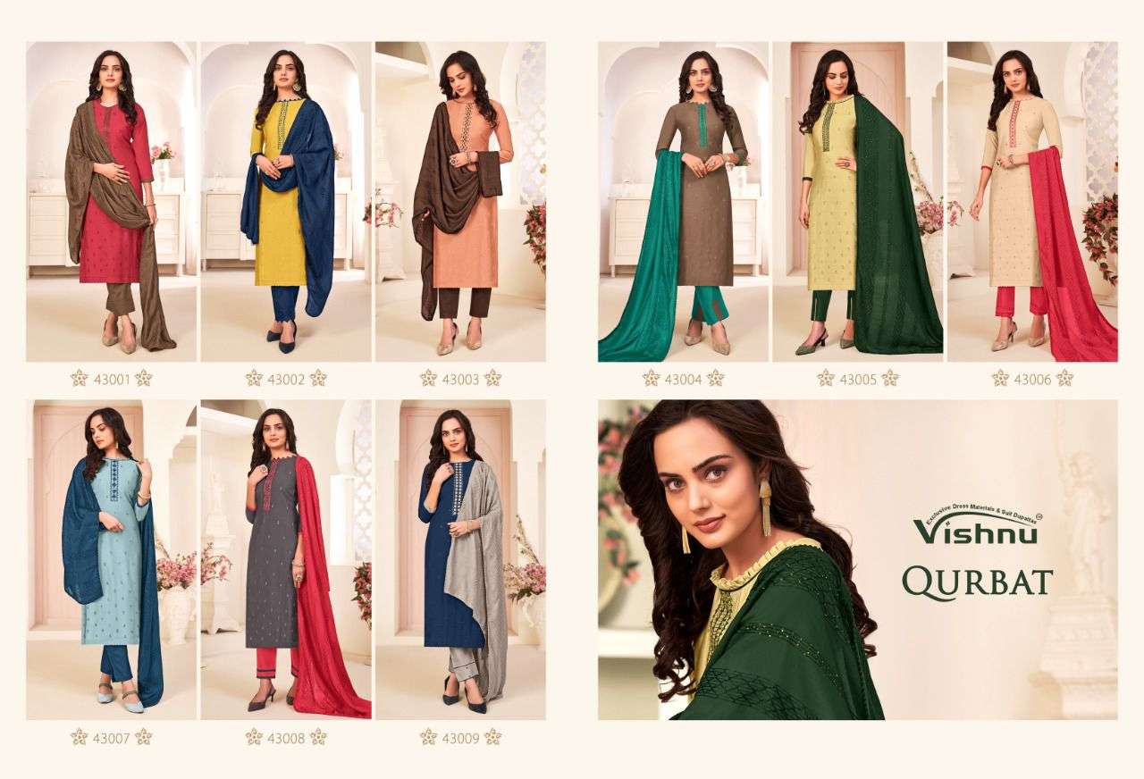 vishnu prints qurbat stylish designer salwar kameez wholesale price surat