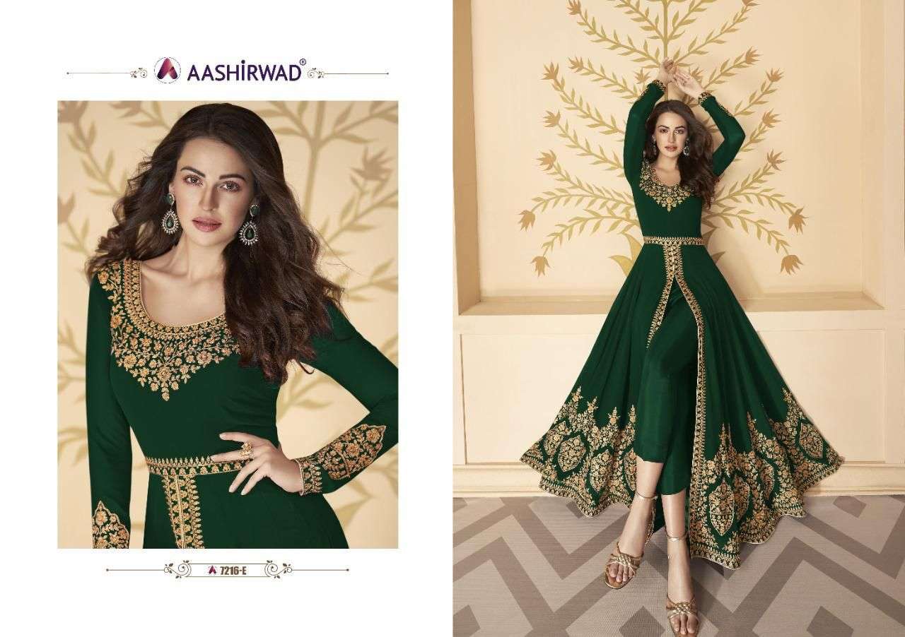 aashirwad creation paakhi gold 7216 series party wear suits online supplier surat
