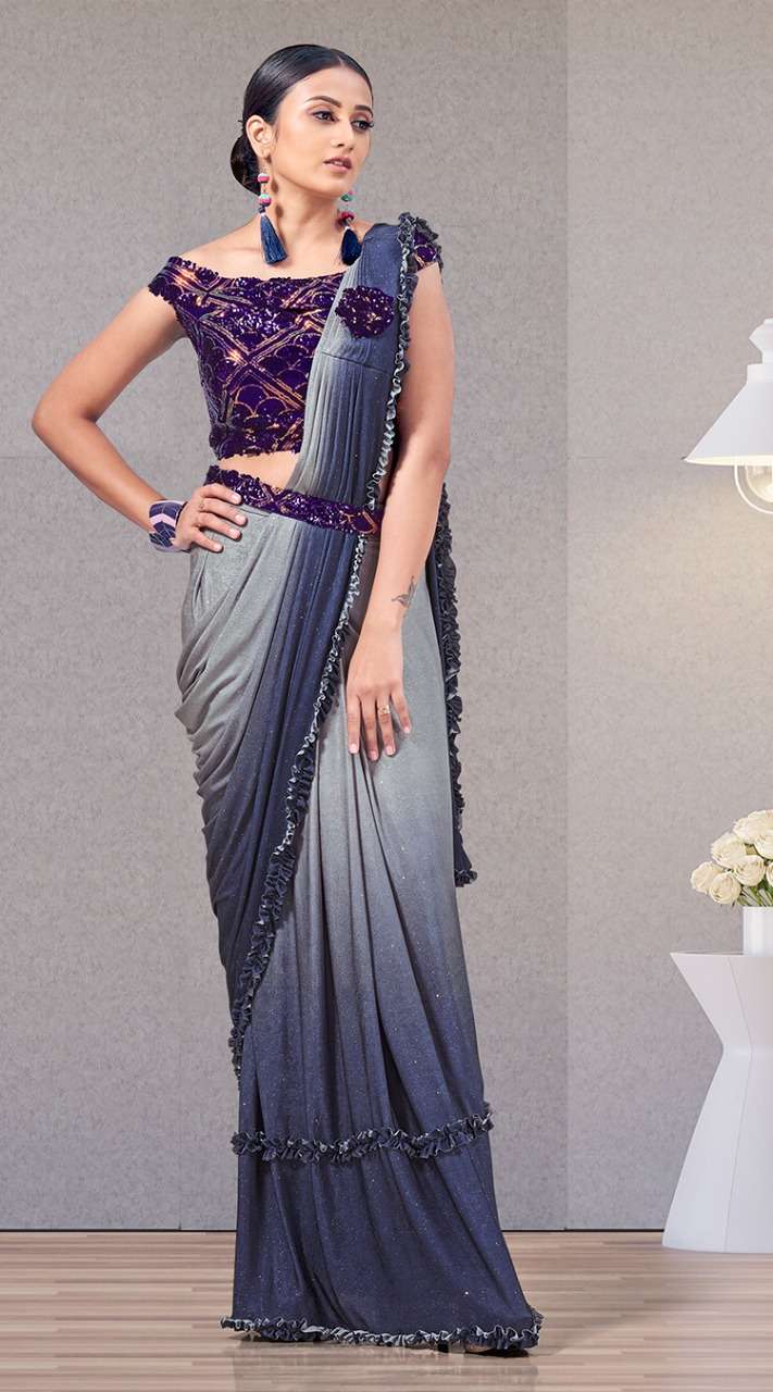 amoha trendz 1015785 series fancy designer party wear saree catalogue wholesale price