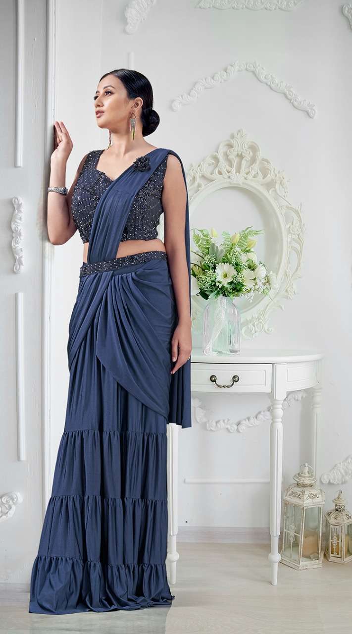 amoha trendz 1015793 party wear saree catalogue manufacturer surat