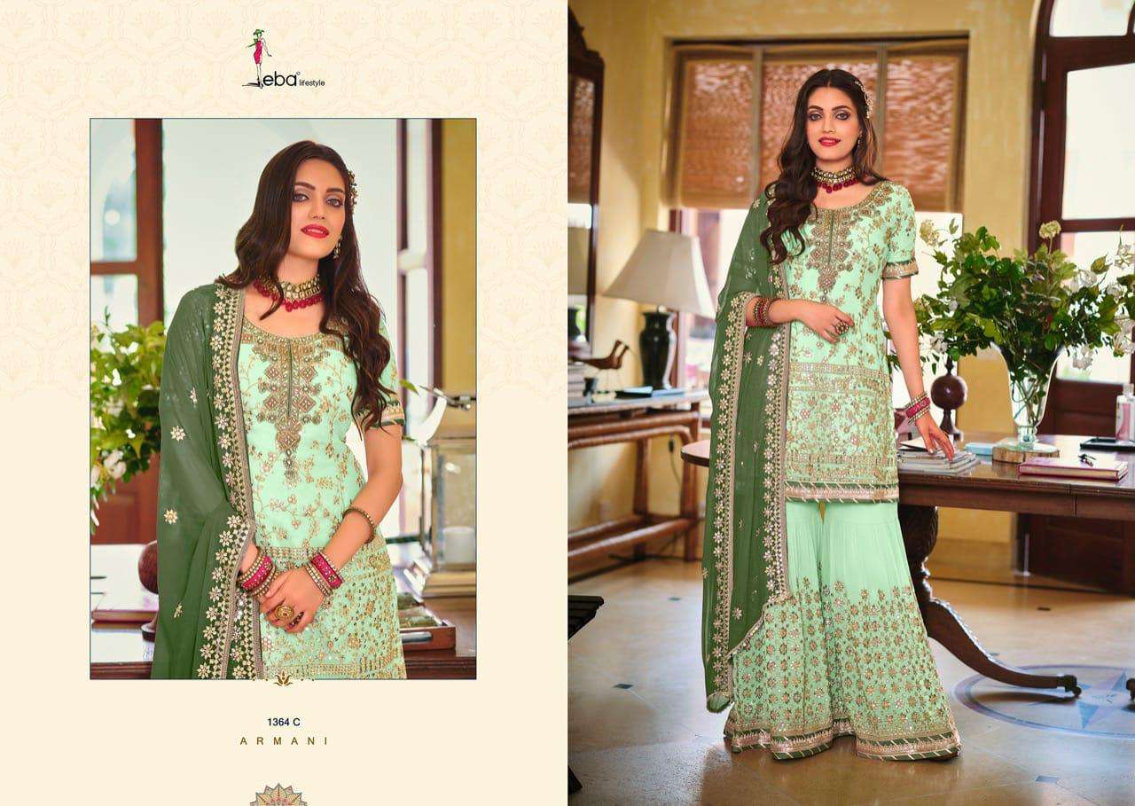 eba lifestyle armani color edition vol 2 1364 series exclusive designer salwar suits manufacturer surat