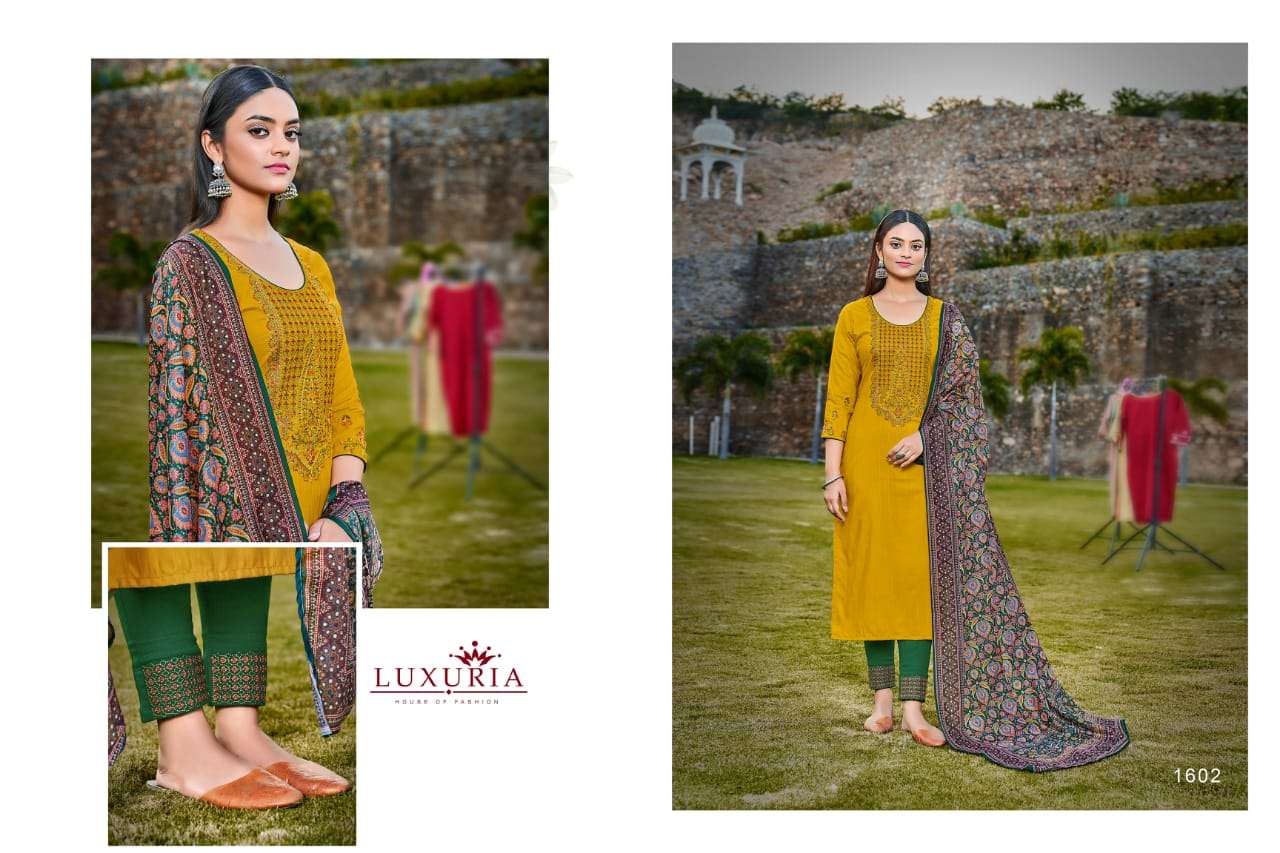 luxuria masakali 1601-1604 series gorgeous look designer kurti for girls