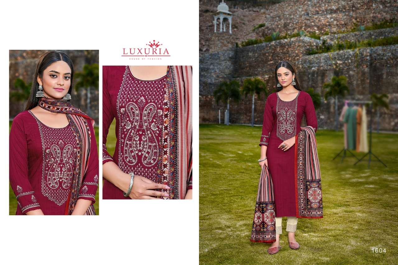 luxuria masakali 1601-1604 series gorgeous look designer kurti for girls