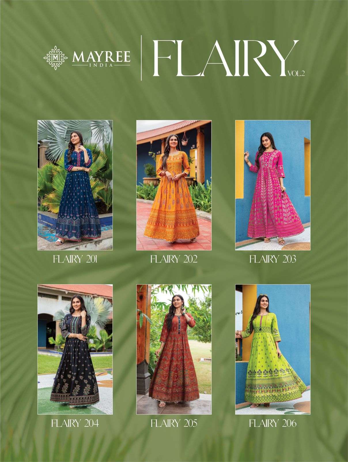 mayree flairy vol 2 fancy designer long kurti catalogue manufacturer surat