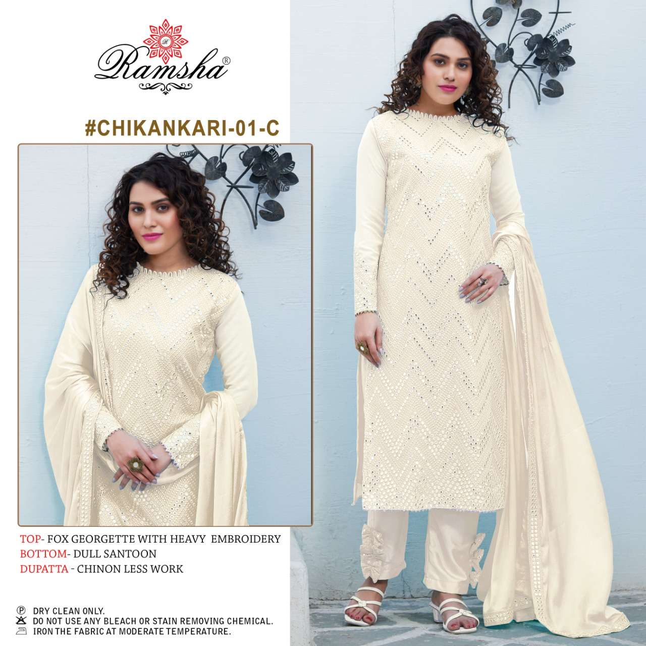 ramsha chikankari nx pakisatni salwar kameez online with wholesale price
