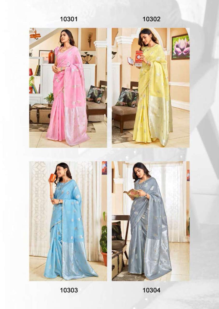 revanta creation charvi cotton silk fabrics designer saree collection 2022
